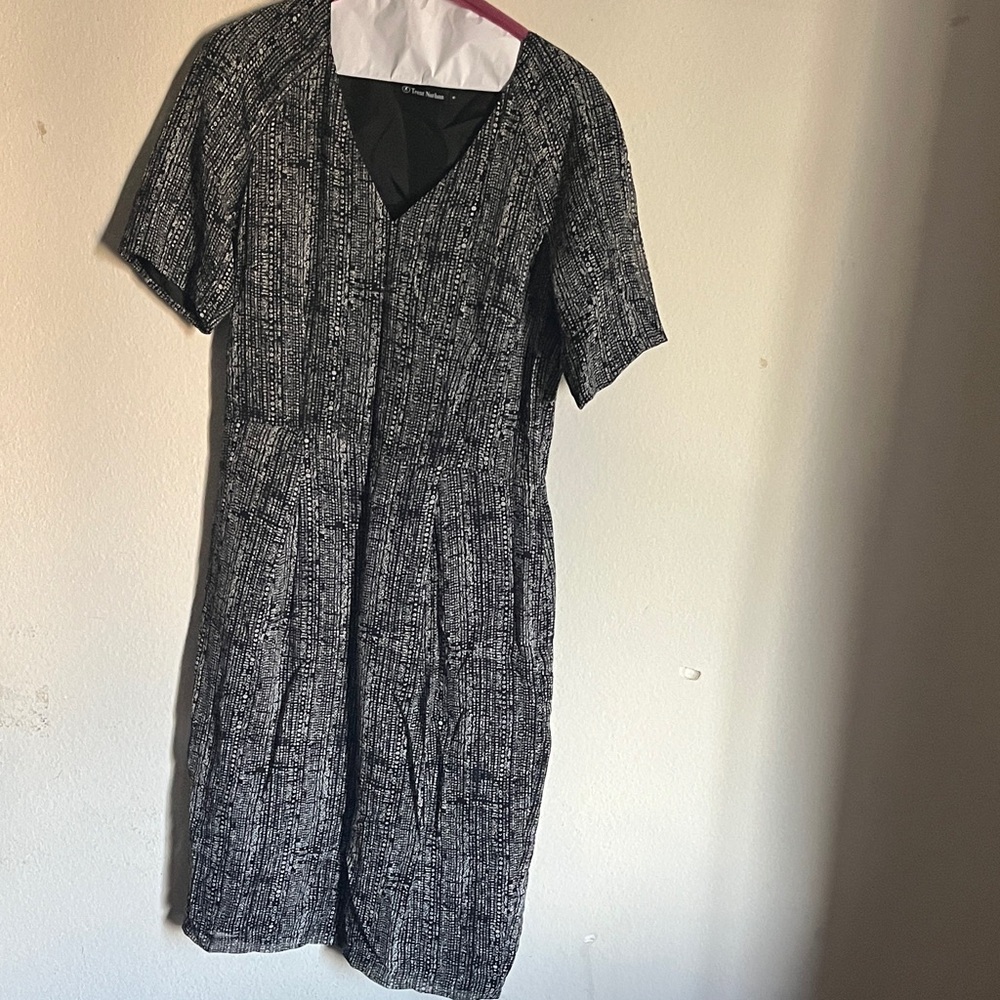 Trent Nathan Black and White Midi Dress